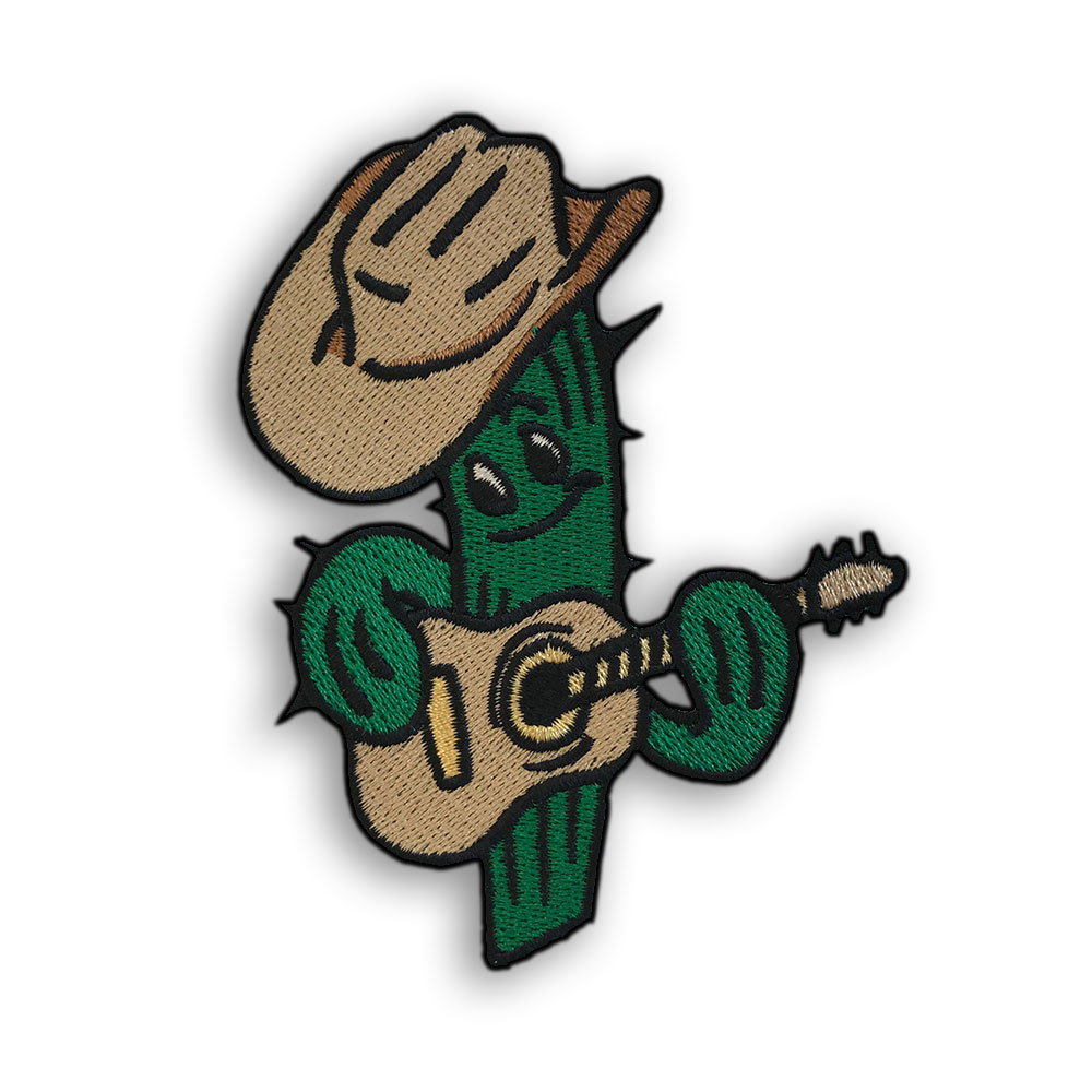 Cowboy Cactus Iron-On Embroidered Patch