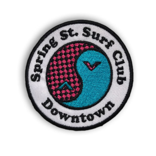 Spring St. Surf Club Downtown Iron-On Embroidered Patch
